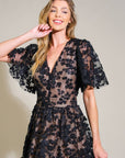 A woven lace midi dress
