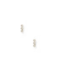 Screwback Stud Earrings - Tally - Silver