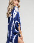 Tie Dye with Crochet Accent Kimono