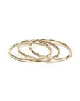 Sterling Stacking Rings - Textured: 9