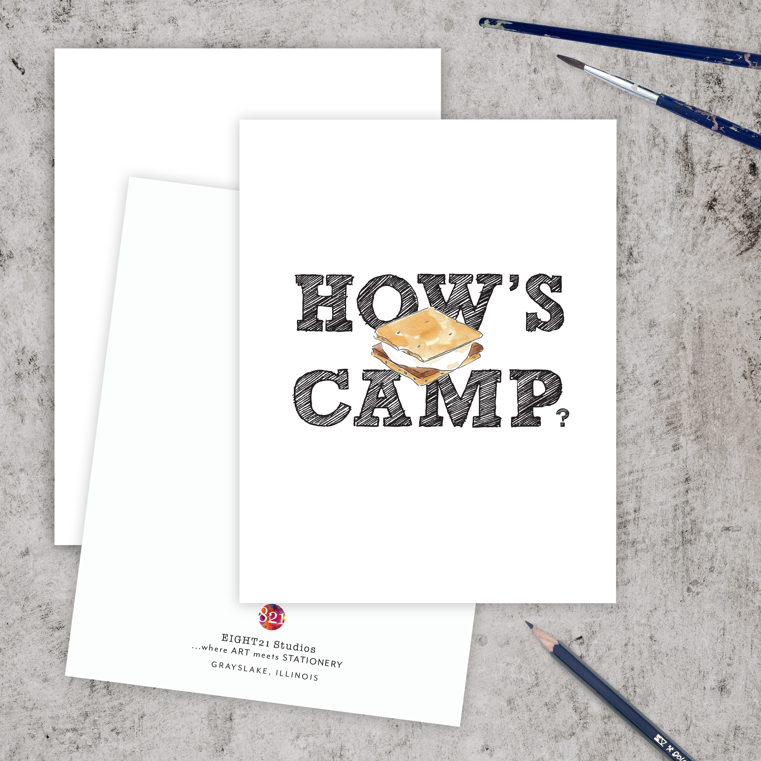 How's Camp, Letters from Home, Summer Camp Greeting Card