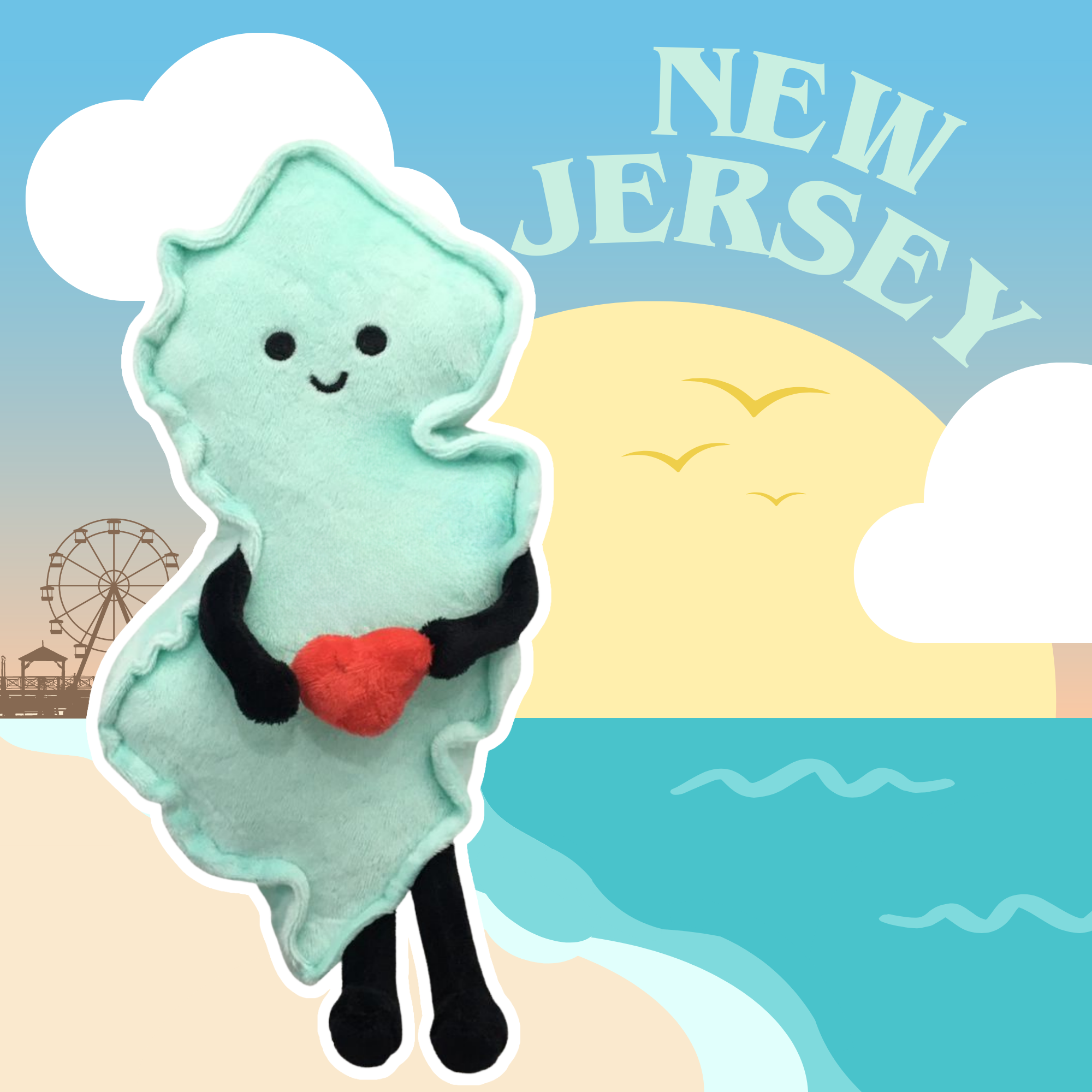 New Jersey State Stuffed Plush - Garden State