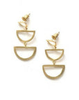 Reverberation Stud Earrings - Brass