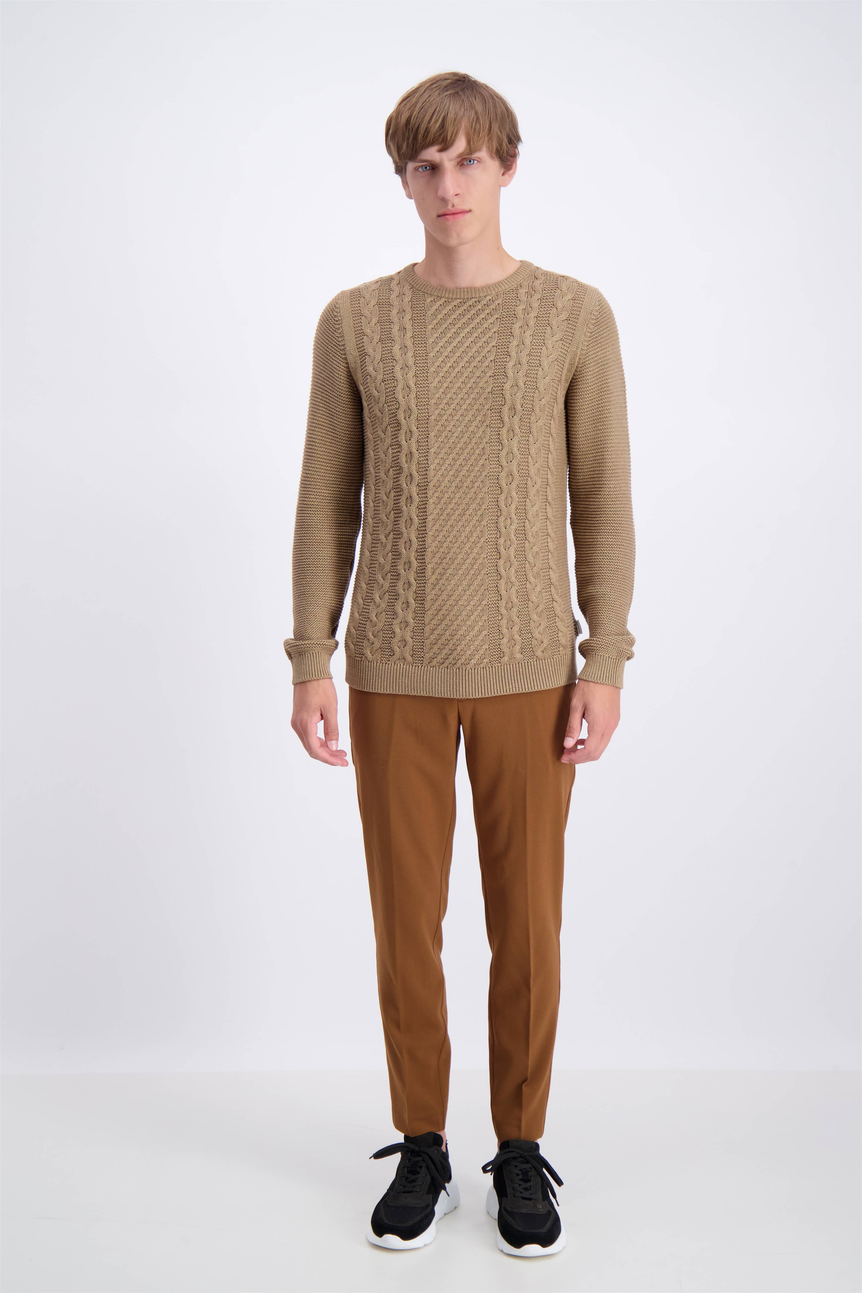 Cable Knit Style Cotton Sweater