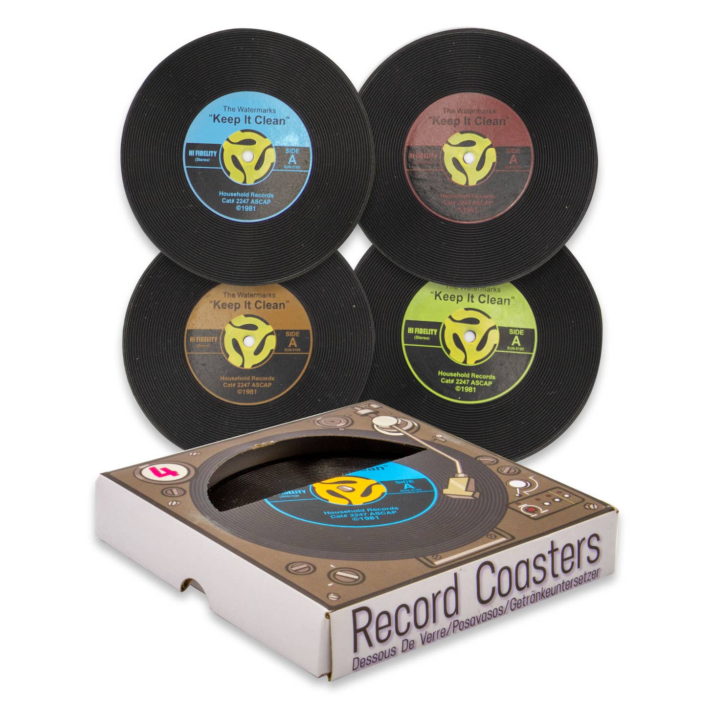 Record Coasters - set of 4