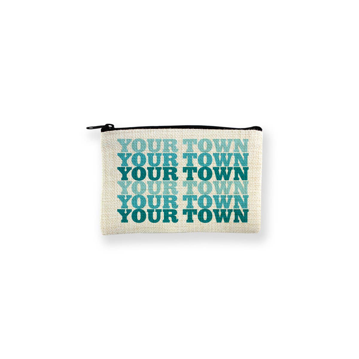 Personalized City Small Zip Pouch - Supergraphics Name Drop