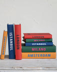 Book Storage Boxes w/ City Name, 4 Styles