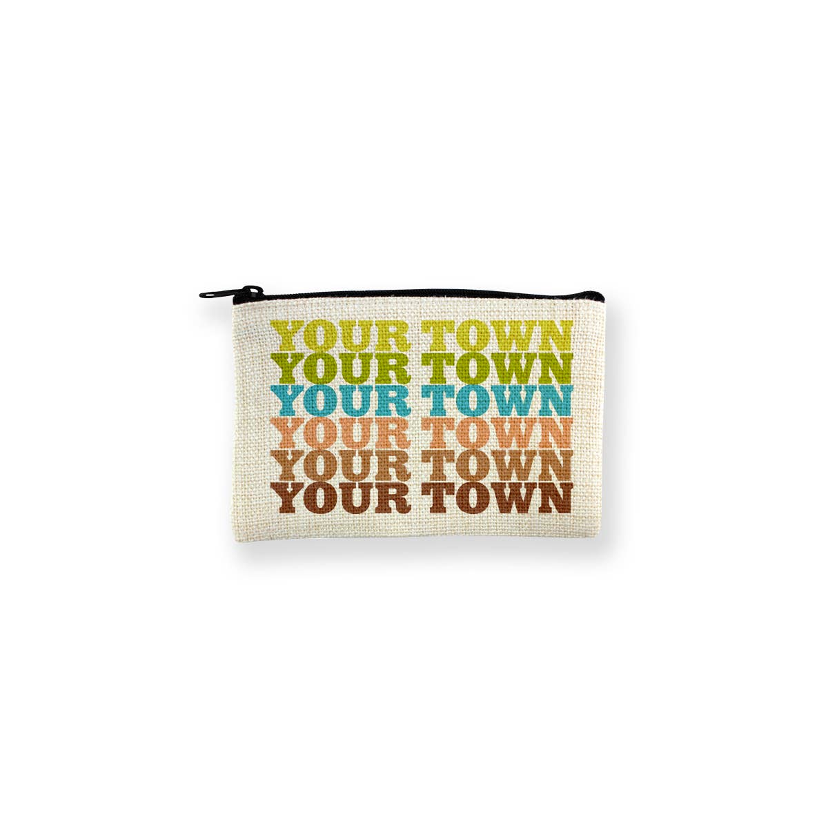 Personalized City Small Zip Pouch - Supergraphics Name Drop