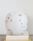 Fabric Printed Globe Shaped Orb Pillow with Animals & Embroidery