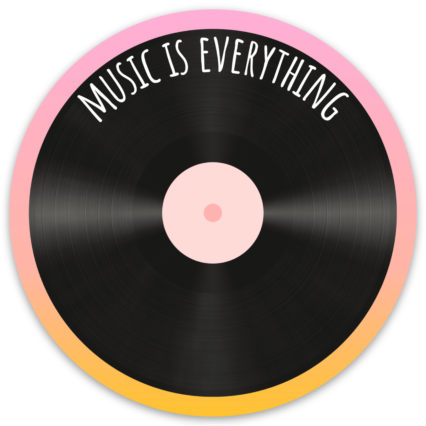 Vinyl Record Sticker Indie Music Lover Retro Stickers