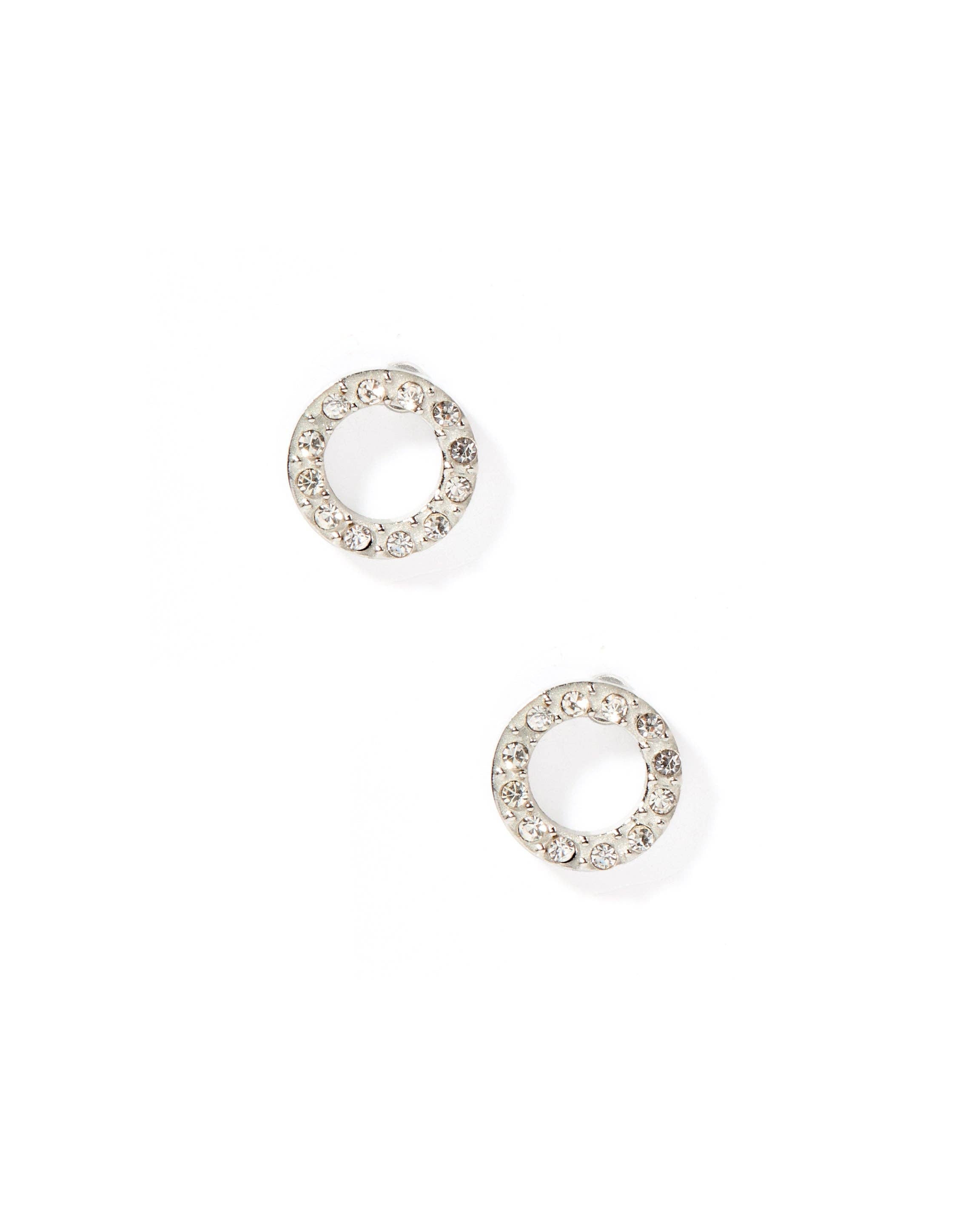 Screwback Stud Earrings - Lainey - Silver