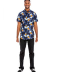 Short Sleeve Hawaiian Button Down Shirt