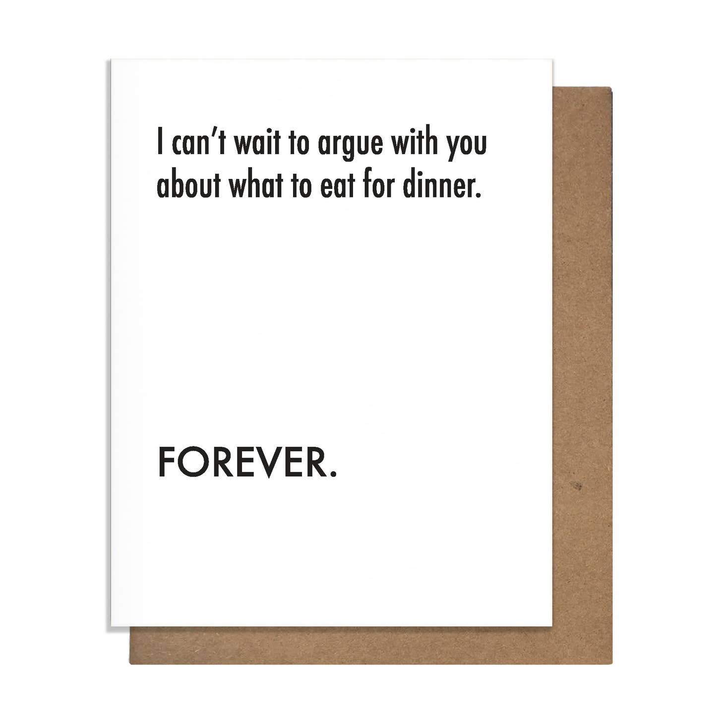Argue dinner Love Card