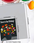 Cheers to Your Birthday, Poppies in Vase Card
