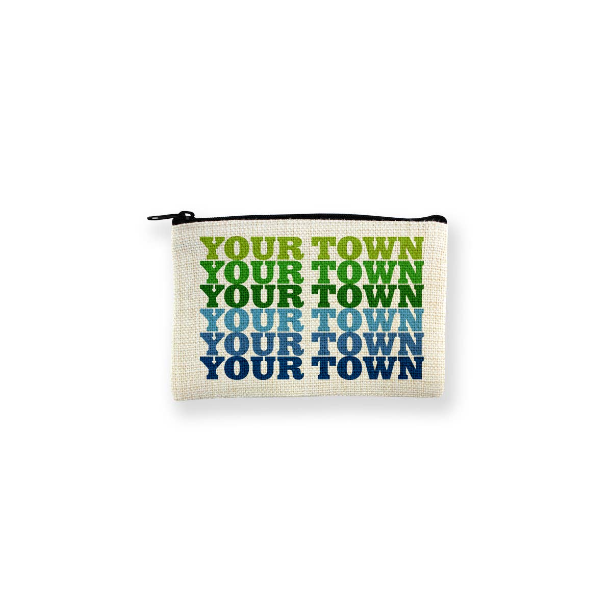 Personalized City Small Zip Pouch - Supergraphics Name Drop