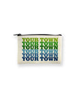 Personalized City Small Zip Pouch - Supergraphics Name Drop