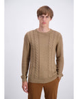 Cable Knit Style Cotton Sweater