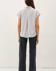 Dolman Button Down Short Sleeve Shirt