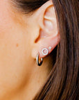 Screwback Stud Earrings - Lainey - Silver