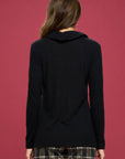 Turtleneck Tunic Top BLACK Renee