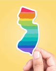 New Jersey Rainbow State Sticker Vinyl Decal