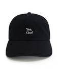 Yes Chef Embroidered Dad Hat - Black Cotton Unisex