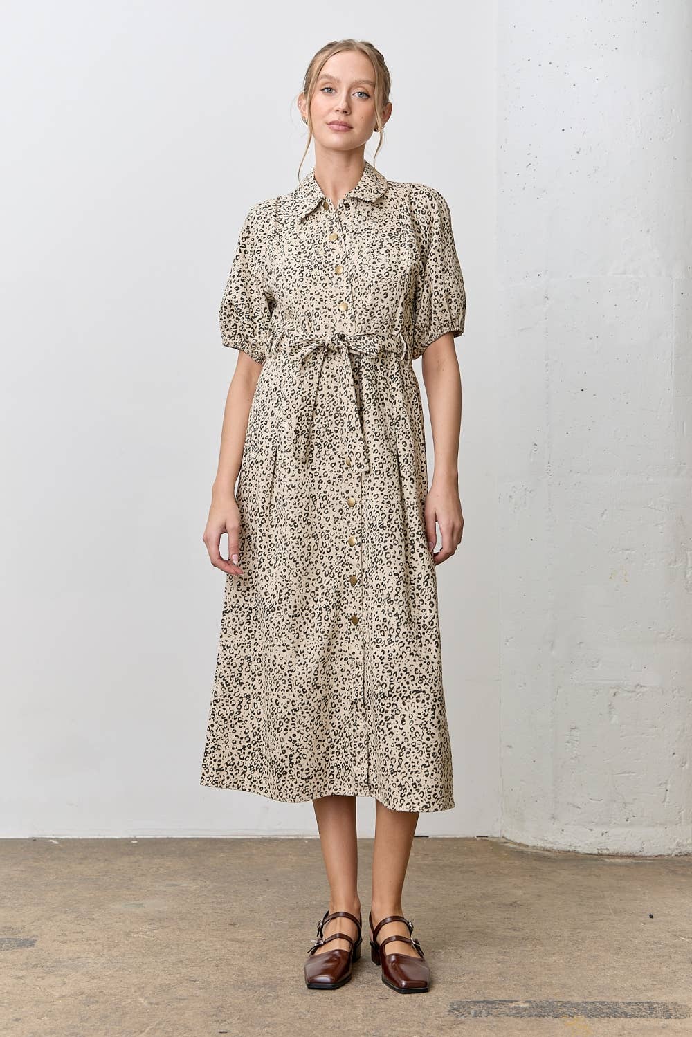 Leopard Print Midi Dress – Sadie's Shop