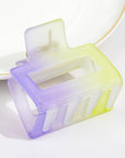 French Matte Gradient Square Medium Hair Claw Clips