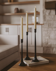 Cast Iron Taper Candle Holders, Set of 3 - Home Decor