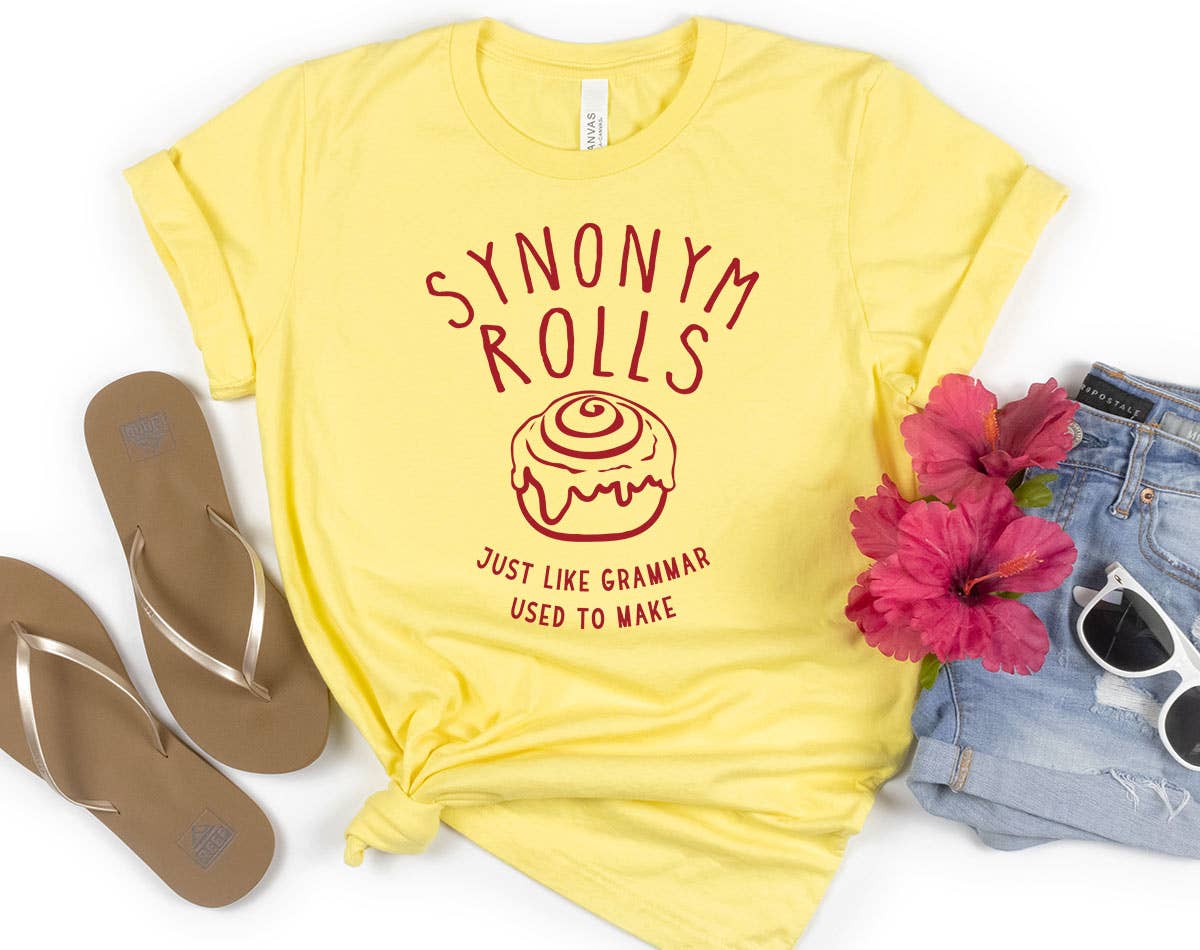 Synonym Rolls - Funny Teacher Pun T-Shirt