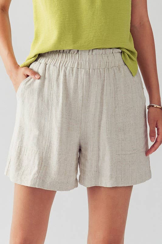 Anette Elastic Waistband Linen Short