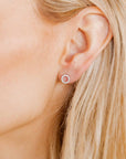 Screwback Stud Earrings - Lainey - Silver