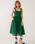 Nikita Dress Emerald Stripe