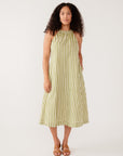 Miranda Dress Green Stripe