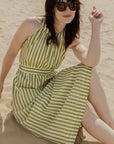 Miranda Dress Green Stripe