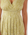 Lucille Dress Waves Green