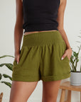 Geo Short Olive