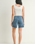 Just Black Denim Bermuda Short Medium Denim