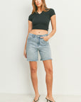 Just Black Denim Bermuda Short Light Denim