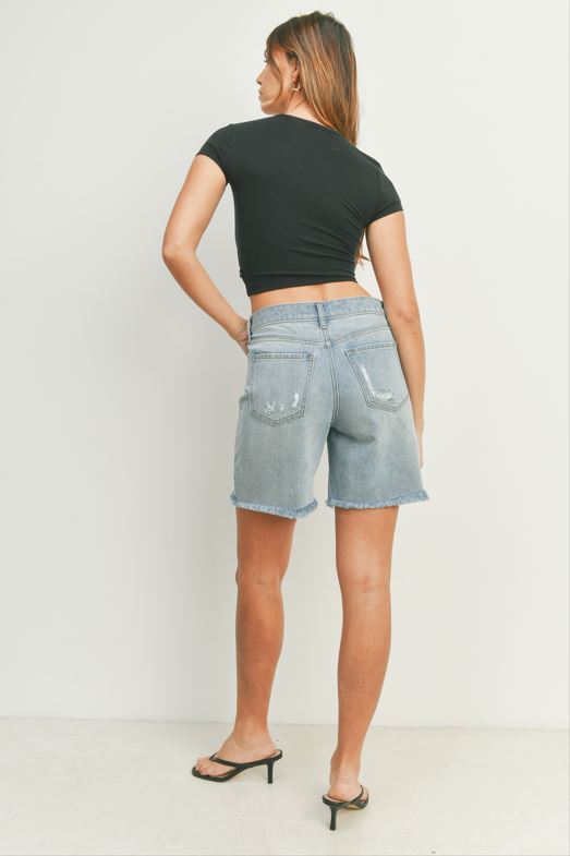 Just Black Denim Bermuda Short Light Denim