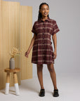 Josephine dress fudge plaid - Known Supply