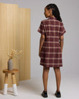 Josephine dress fudge plaid - Known Supply