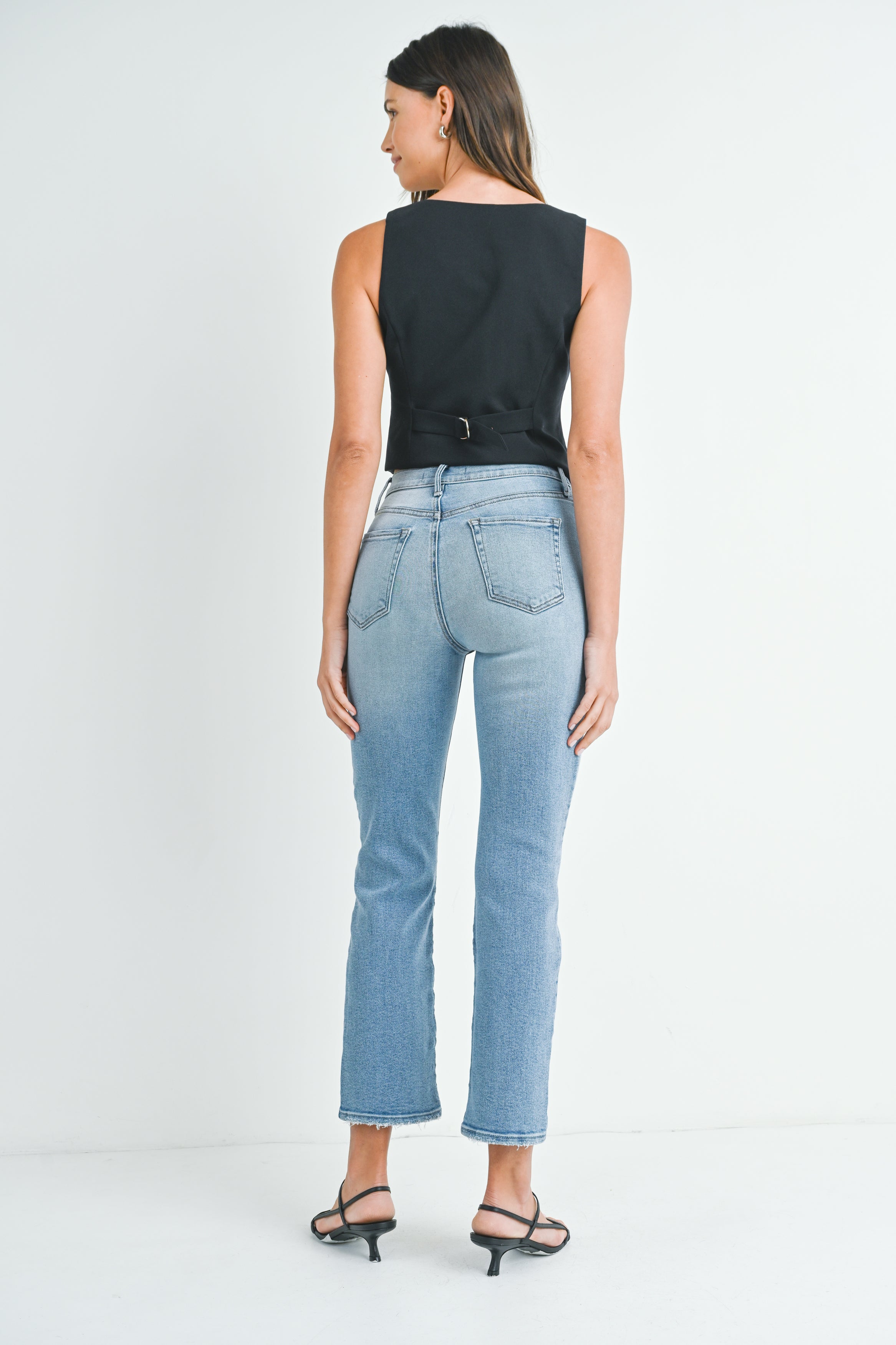 High Rise Soft Stretchy Straight Jeans