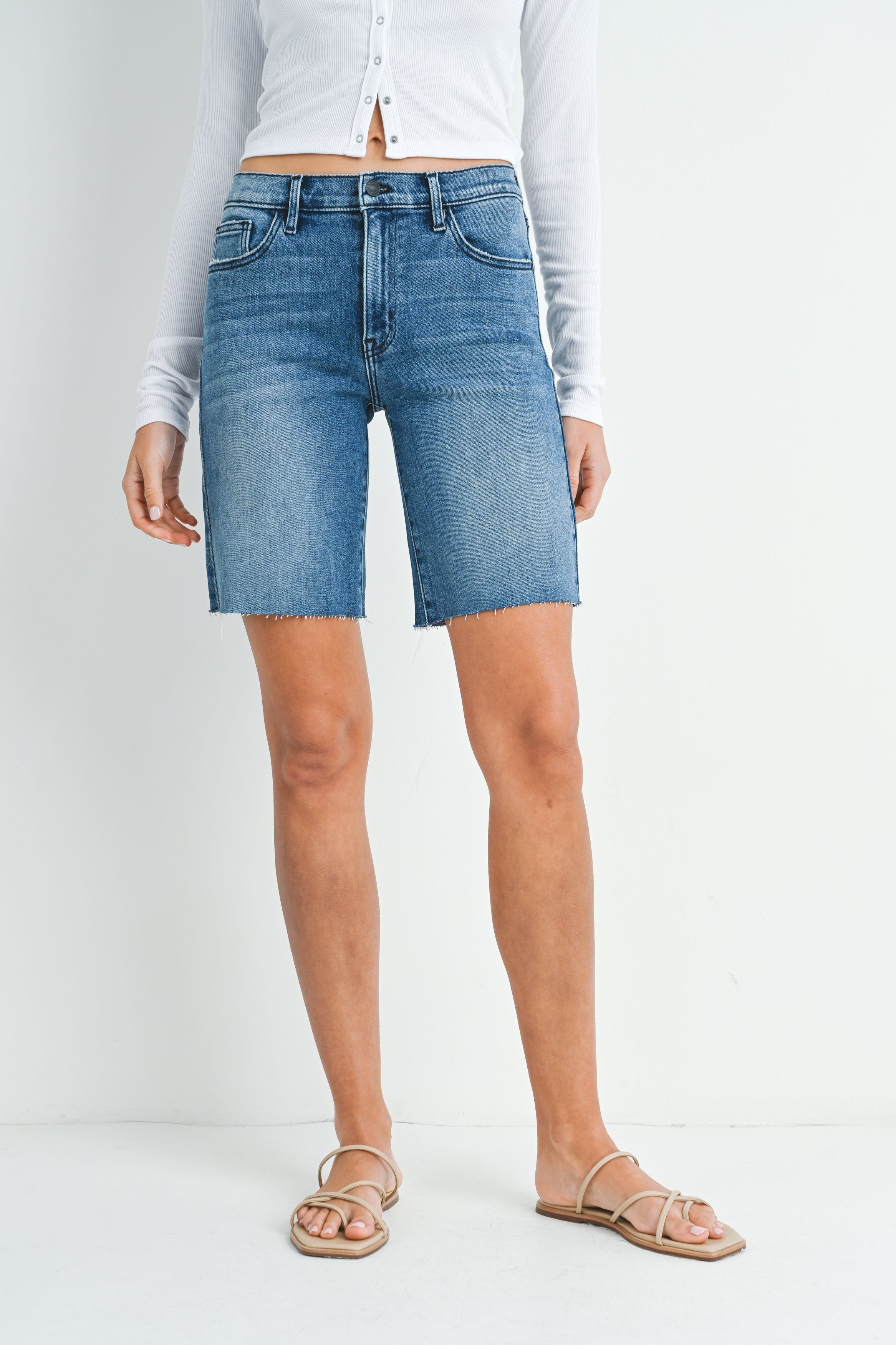 Just Black Denim Bermuda Short Medium Denim
