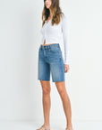 Just Black Denim Bermuda Short Medium Denim
