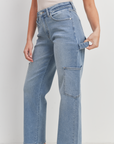 Cargo Straight Leg Denim