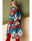 Aztec Pattern Long Jacket