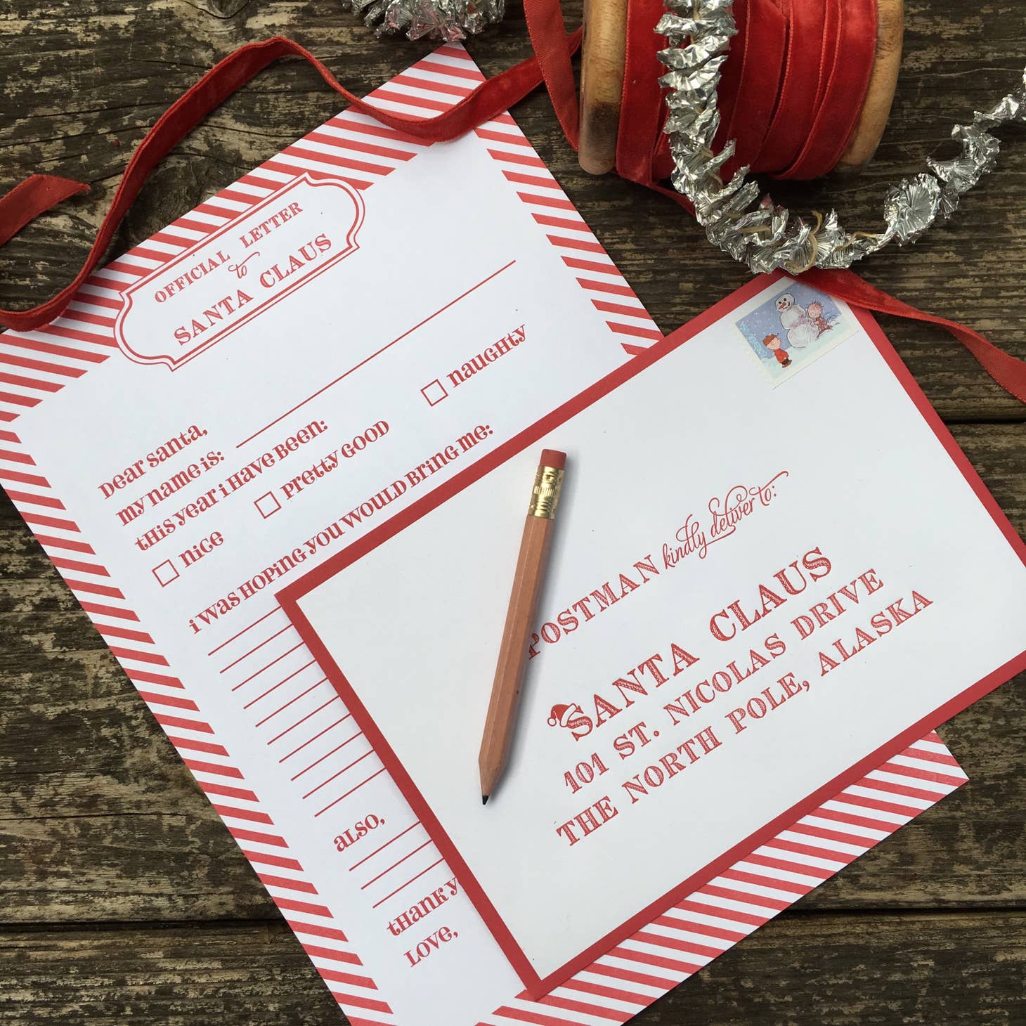 Santa Claus Letter Writing Kit