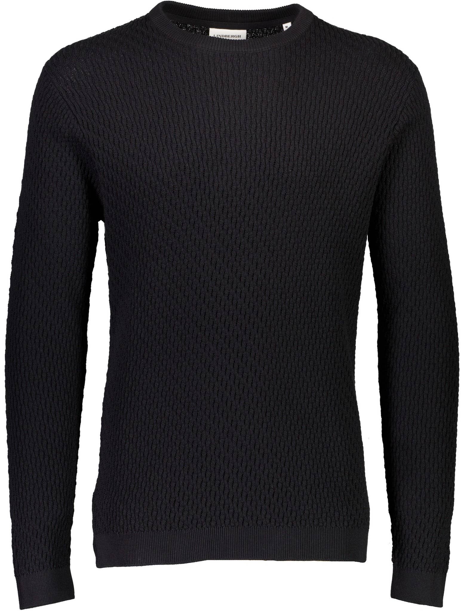 Structure Knit O-Neck Style Sweater