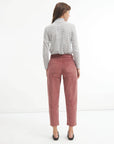 Corduroy pants with belt